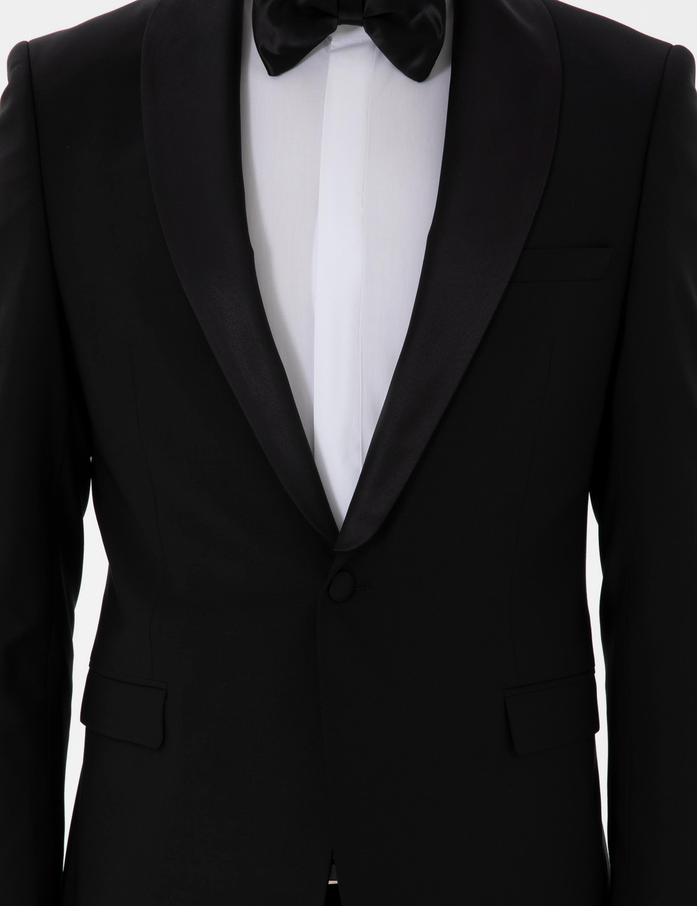 Siyah Slim Fit Yün Karışımlı Smokin Dmatlık - 50304109011