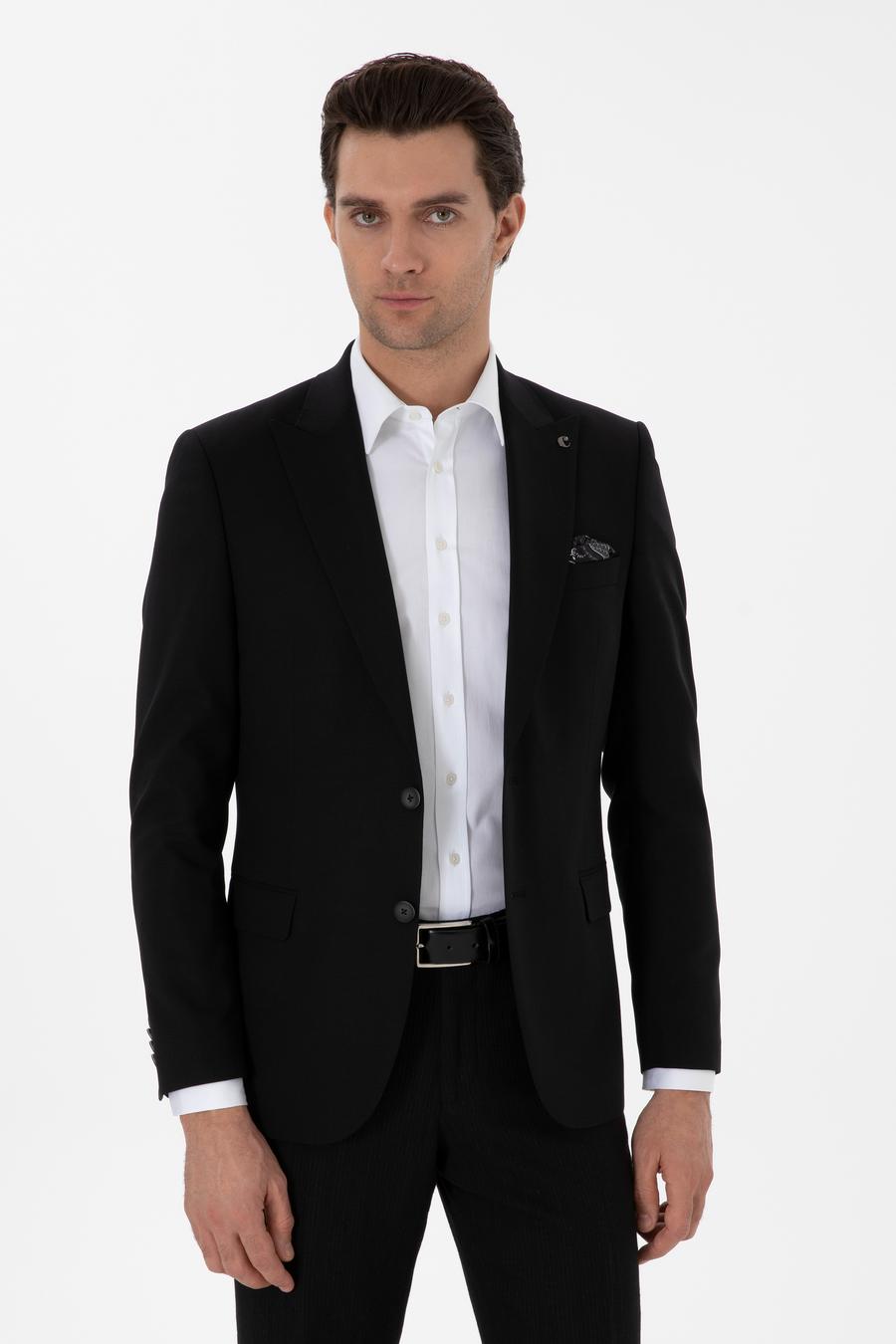 Siyah Slim Fit Ceket - 50313140008