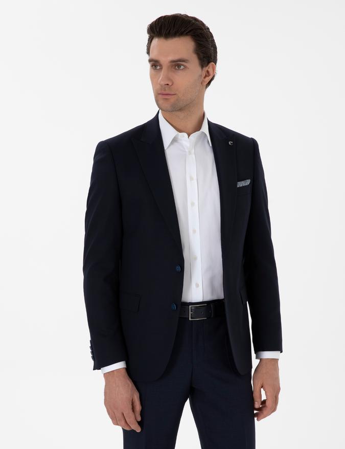 Lacivert Slim Fit Ceket