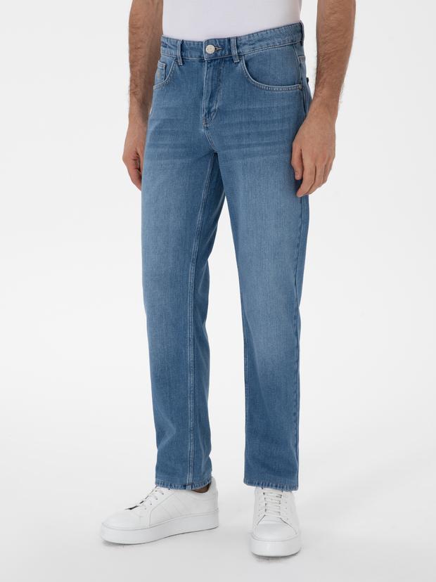 Mavi Slim Fit Pamuk Karışımlı Jean Pantolon