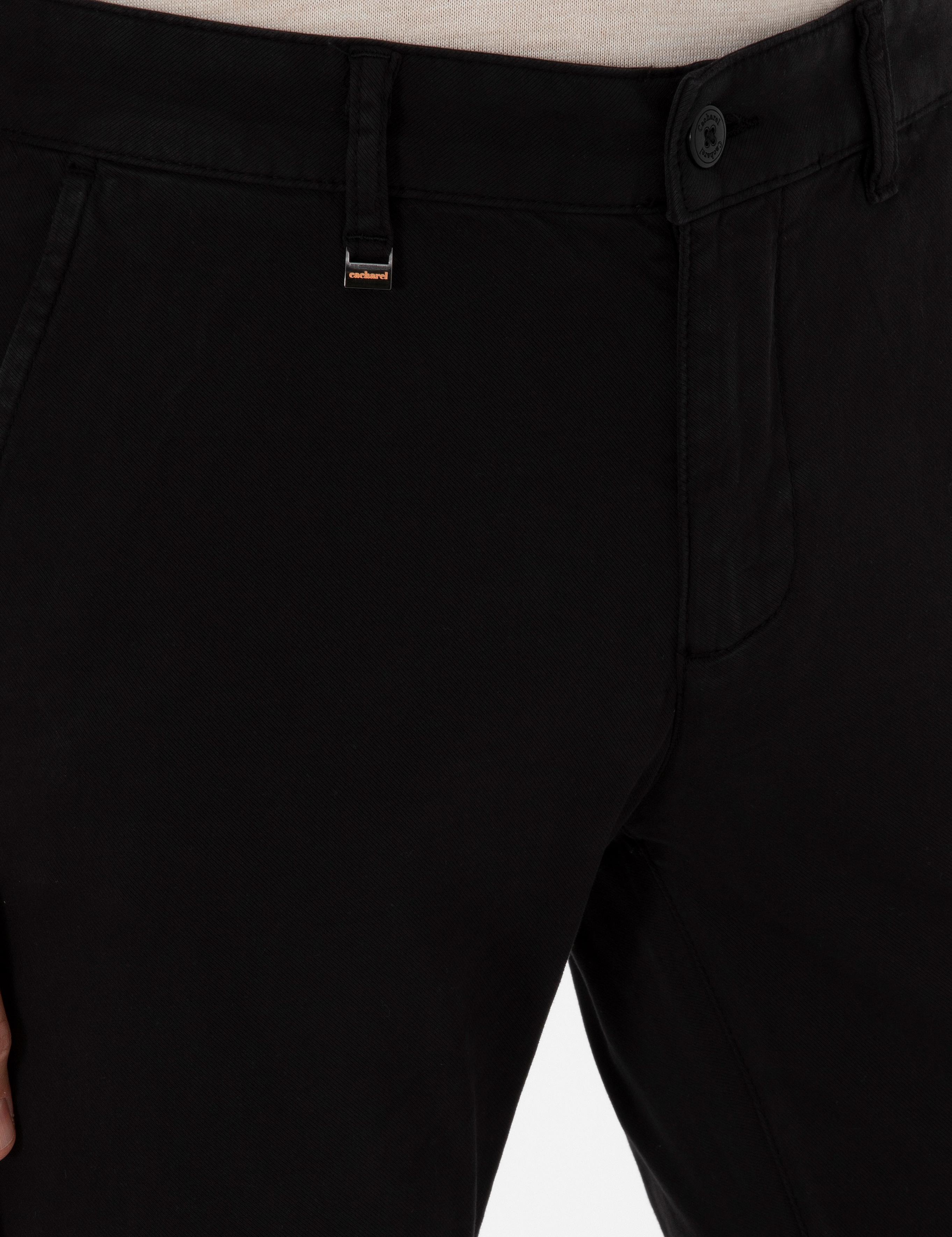 Siyah Slim Fit Kanvas Pantolon - 50311593083