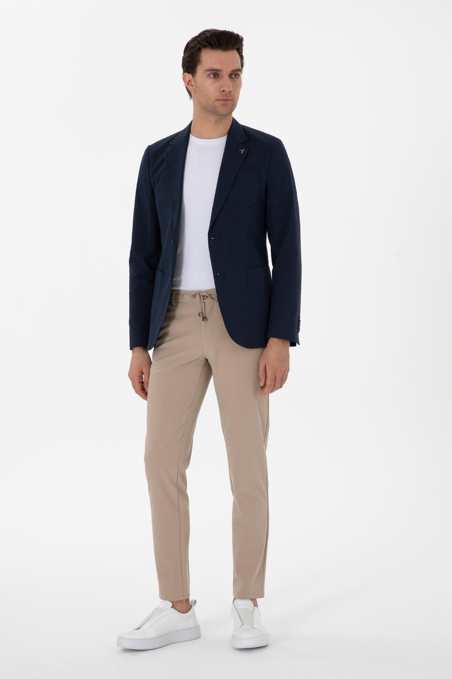 Koyu Lacivert Slim Fit Spor Ceket - 50300640077