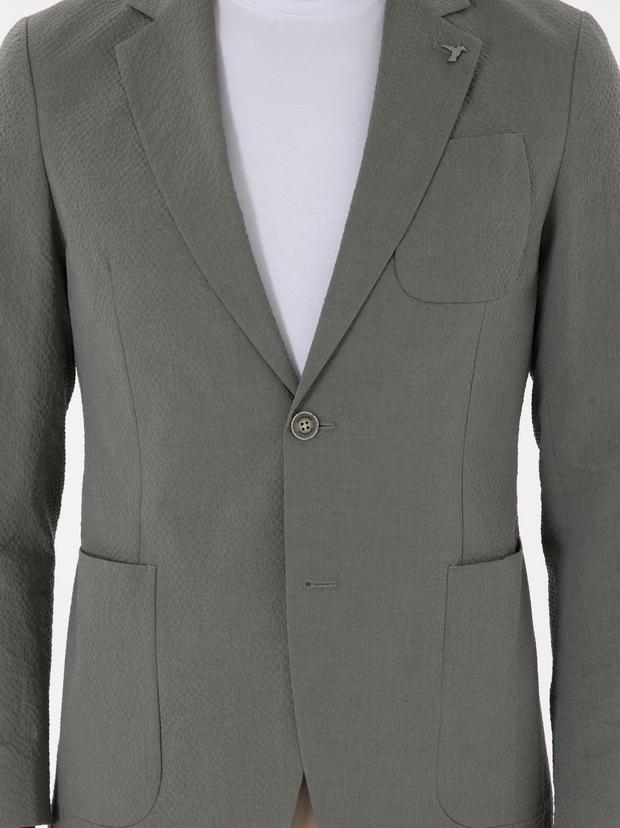 Haki Slim Fit Spor Ceket