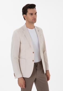 Bej Slim Fit Spor Ceket
