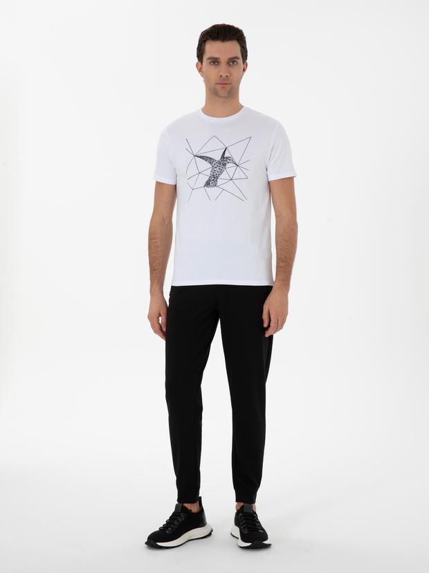 Siyah Regular Fit Paçası Lastikli Eşofman Altı