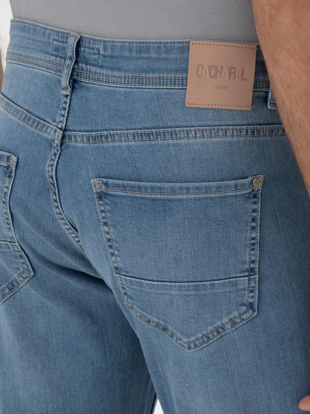 Açık Mavi Slim Fit Pamuk Karışımlı Jean Pantolon