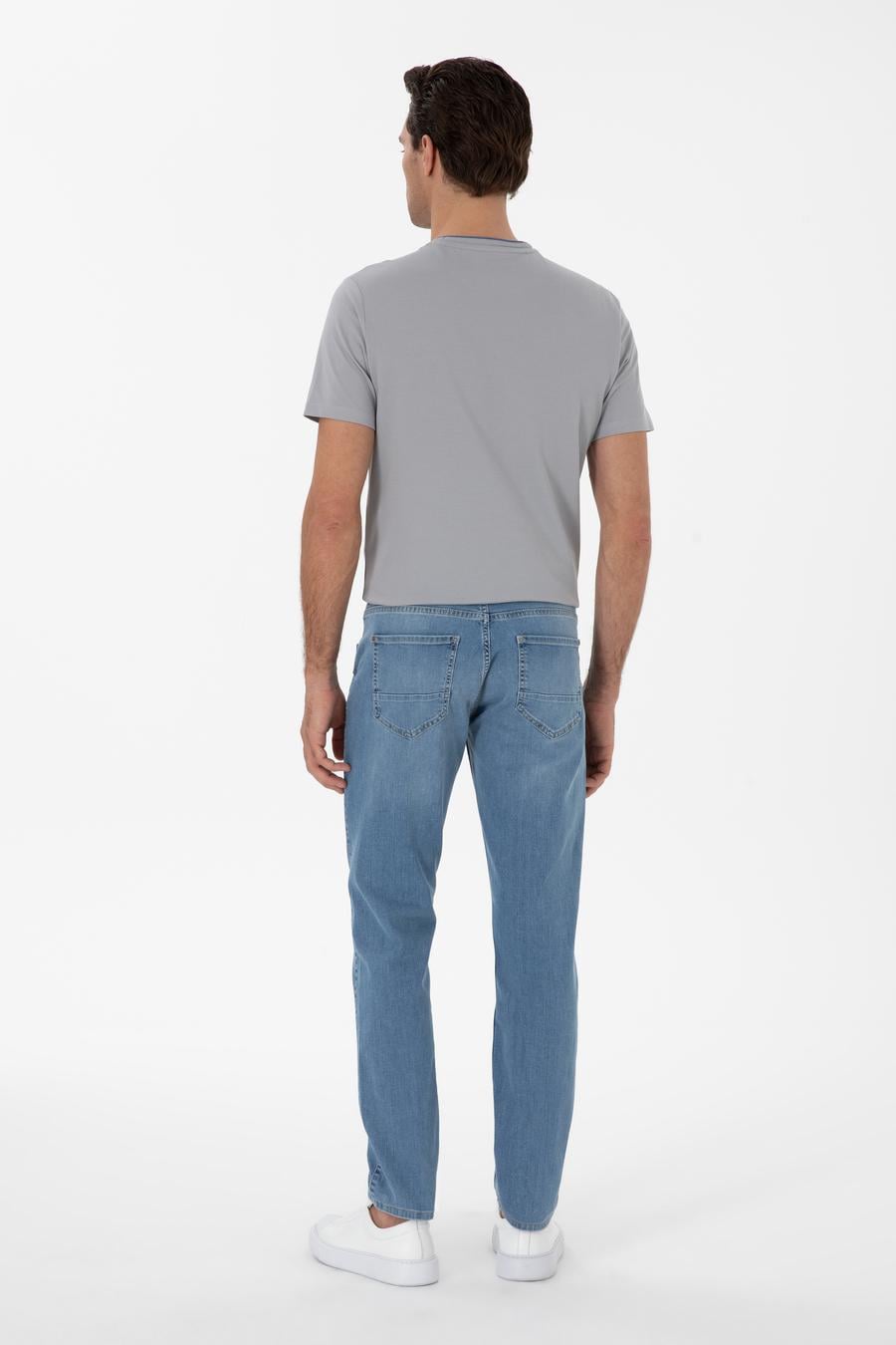 Açık Mavi Slim Fit Pamuk Karışımlı Jean Pantolon - 50298866072