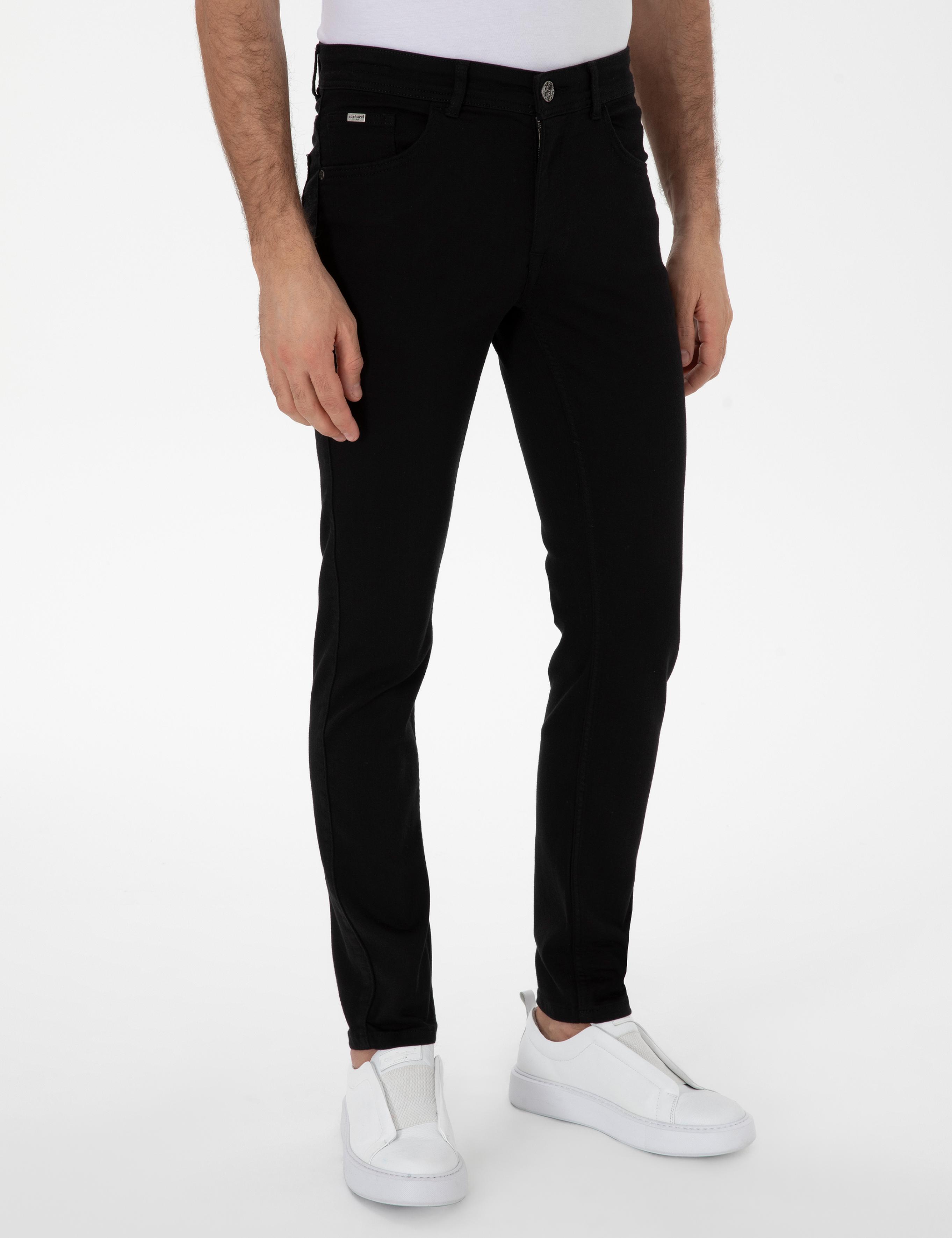 Siyah Slim Fit Pamuk Karışımlı Jean Pantolon - 50304088022