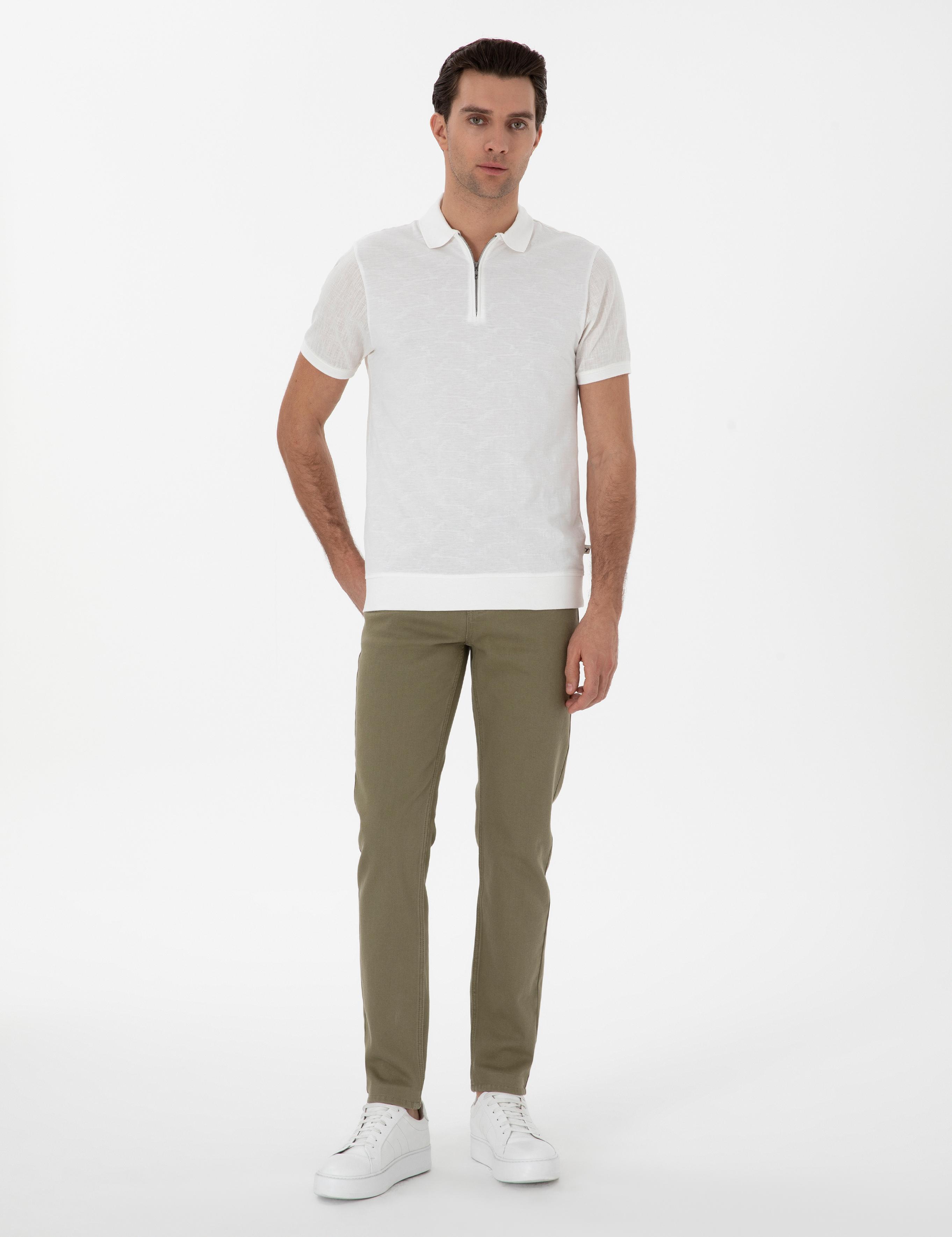 Yeşil Slim Fit Pamuk Karışımlı Jean Pantolon - 50298904067
