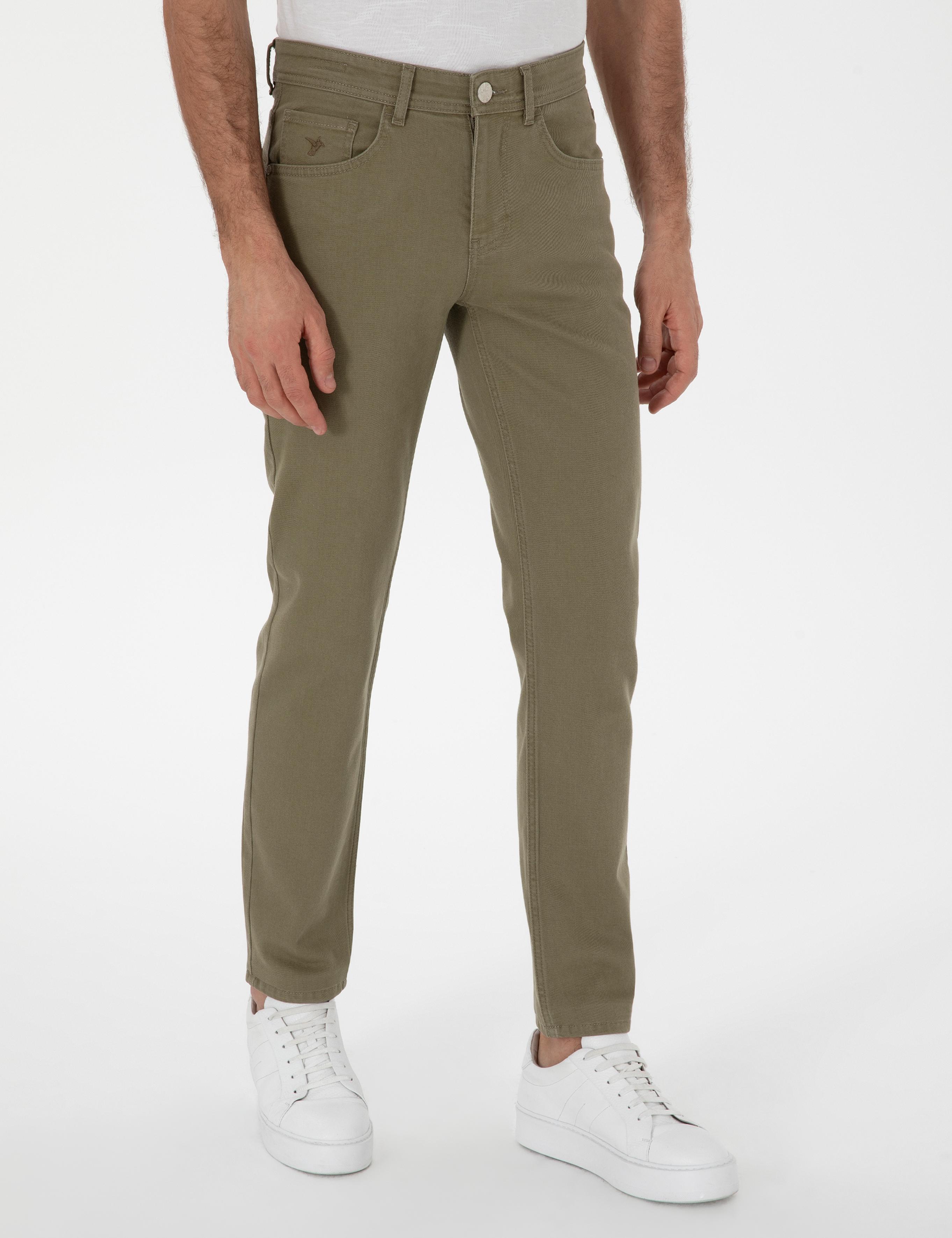 Yeşil Slim Fit Pamuk Karışımlı Jean Pantolon - 50298904067
