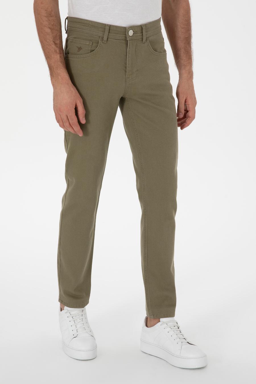 Yeşil Slim Fit Pamuk Karışımlı Jean Pantolon - 50298904067