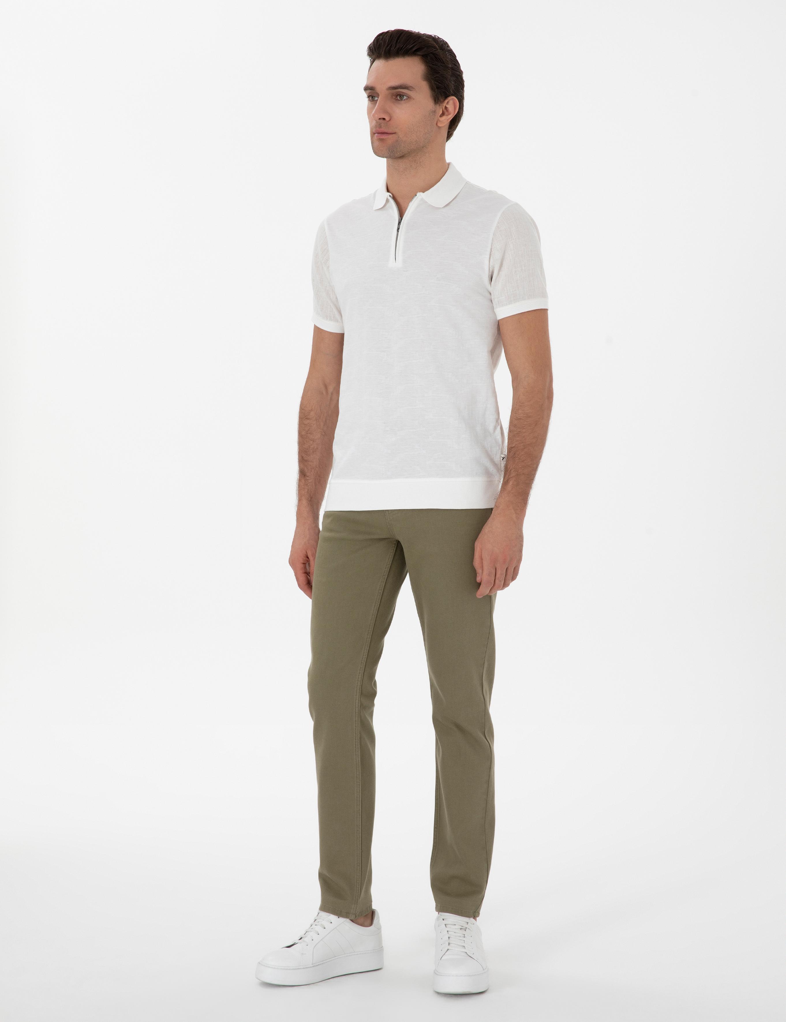 Yeşil Slim Fit Pamuk Karışımlı Jean Pantolon - 50298904067