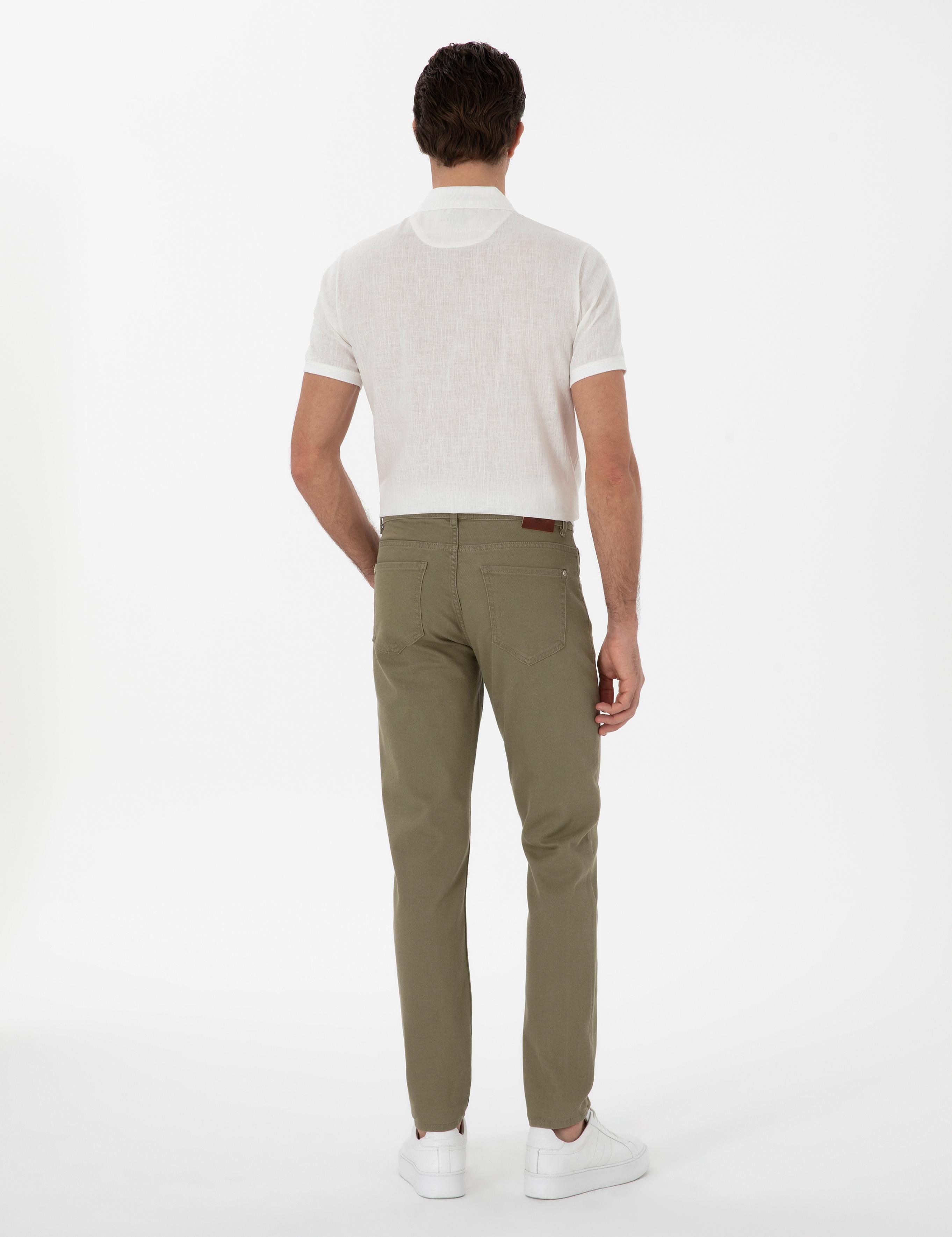 Yeşil Slim Fit Pamuk Karışımlı Jean Pantolon - 50298904067