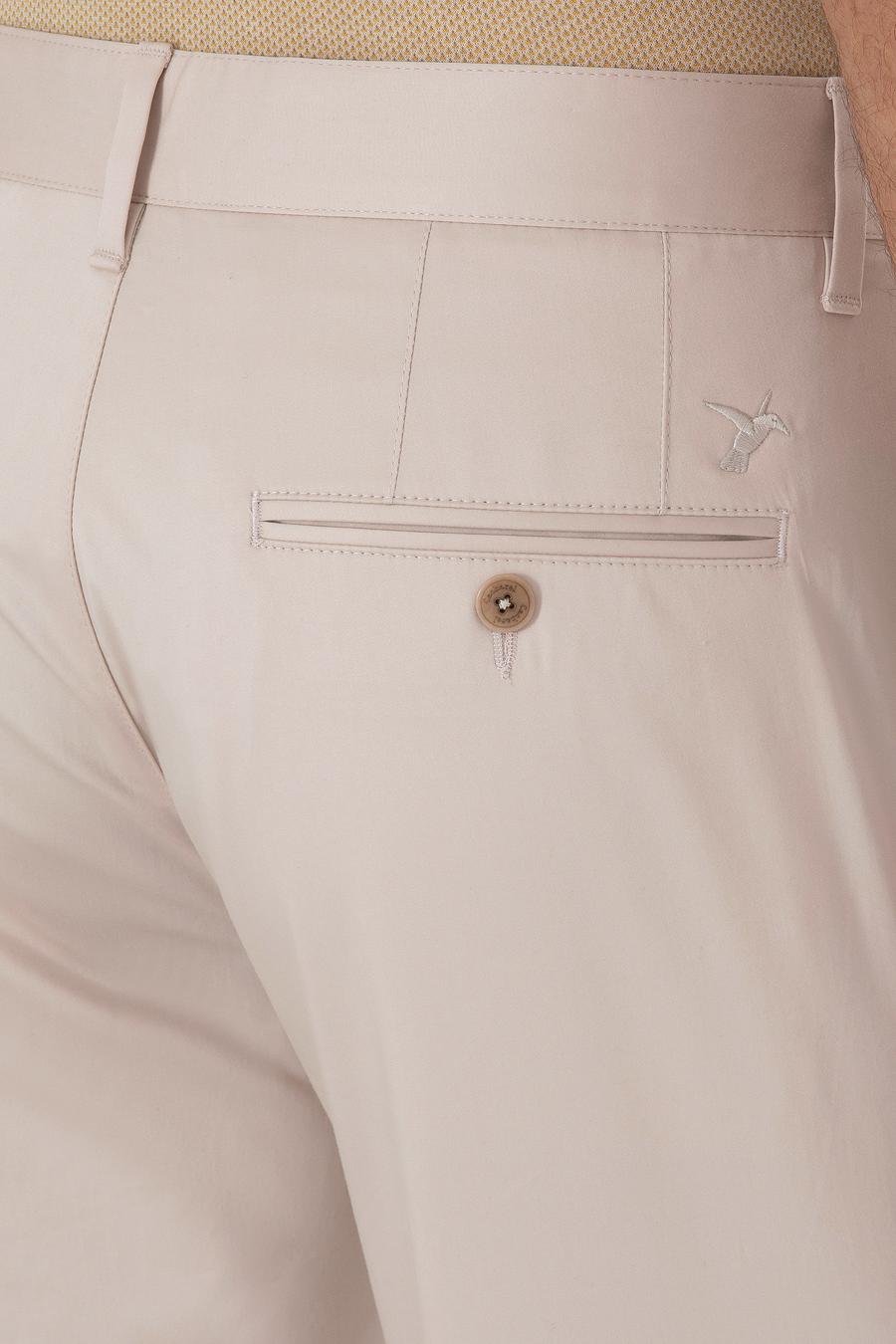 Bej Slim Fit Pamuk Karışımlı Kanvas Pantolon - 50298899168