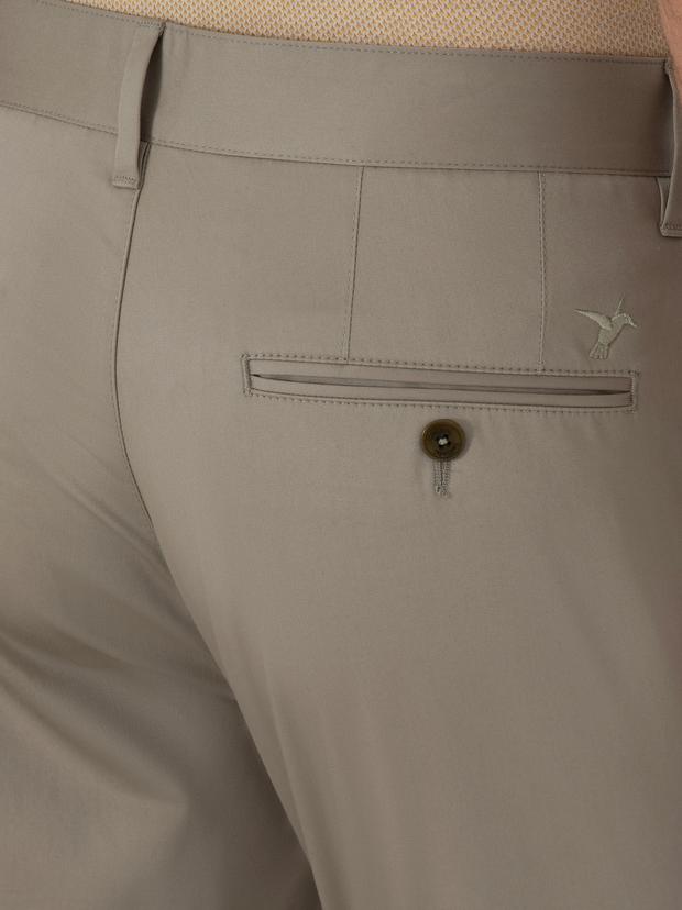 Yeşil Slim Fit Pamuk Karışımlı Kanvas Pantolon