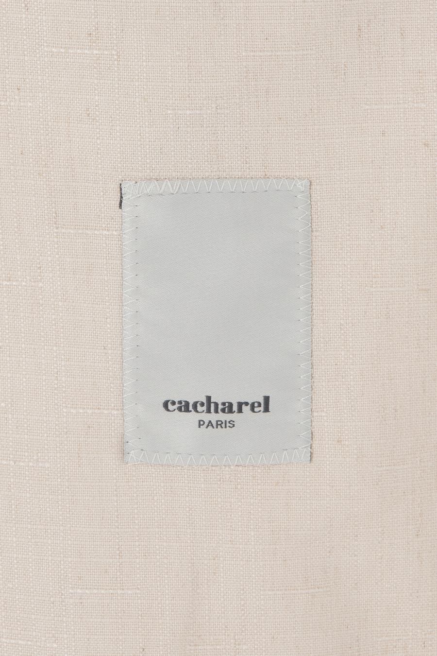 Ekru Slim Fit Keten Karışımlı Takım Elbise - 50306891038