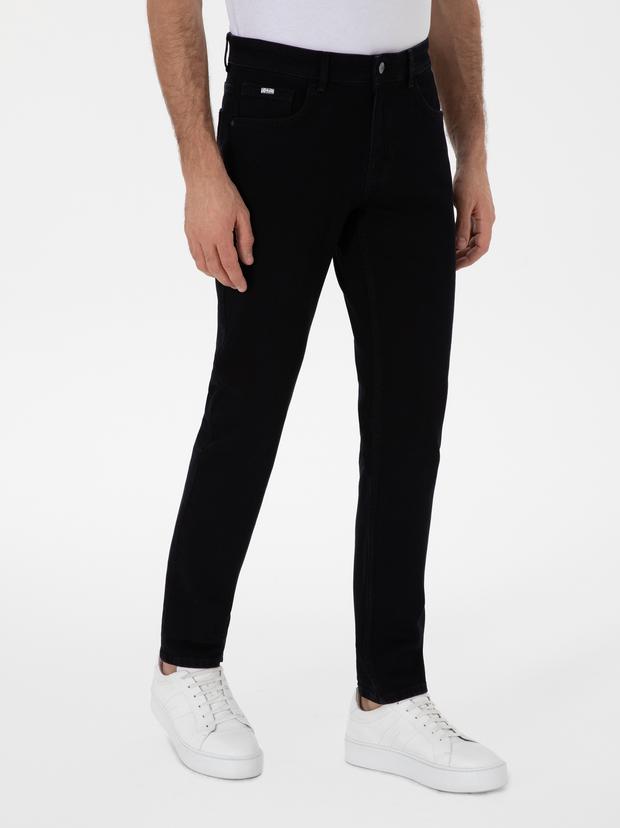 Siyah Slim Fit Pamuk Karışımlı Jean Pantolon