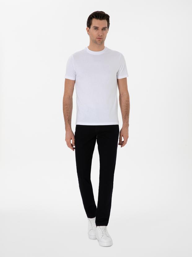 Siyah Slim Fit Pamuk Karışımlı Jean Pantolon