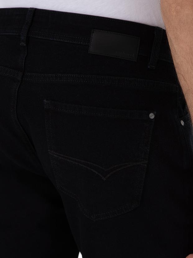 Siyah Slim Fit Pamuk Karışımlı Jean Pantolon