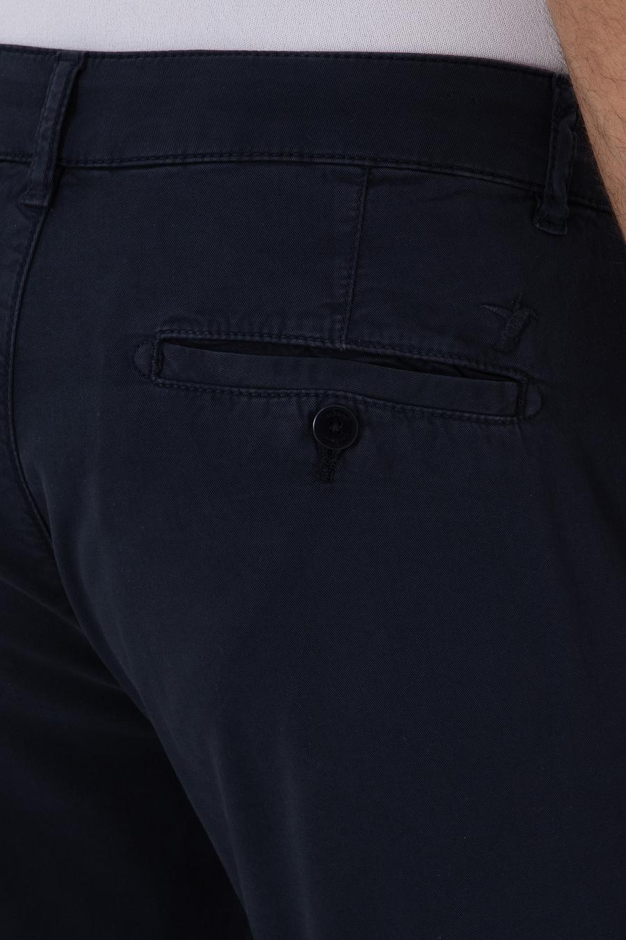 Lacivert Slim Fit Pamuk Karışımlı Kanvas Pantolon - 50312177028