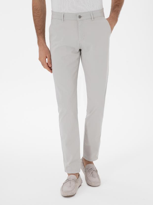 Taş Slim Fit Pamuk Karışımlı Kanvas Pantolon