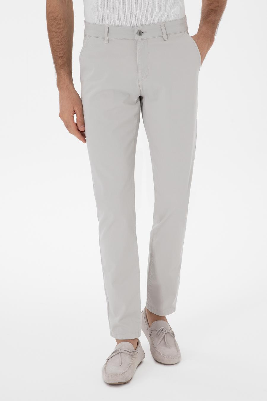 Taş Slim Fit Pamuk Karışımlı Kanvas Pantolon - 50312177288