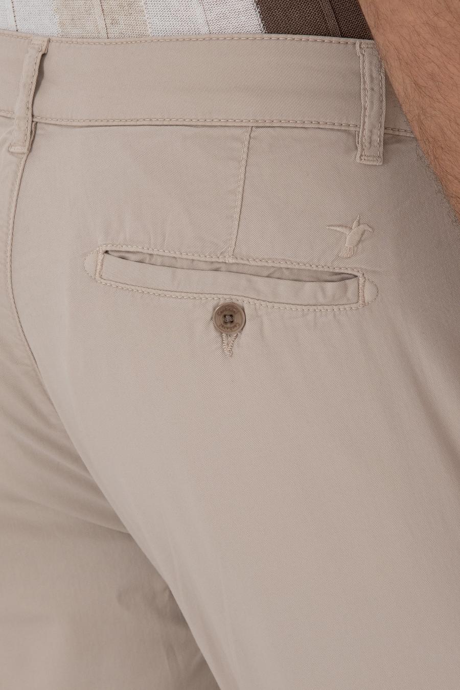 Bej Slim Fit Pamuk Karışımlı Kanvas Pantolon - 50312177093