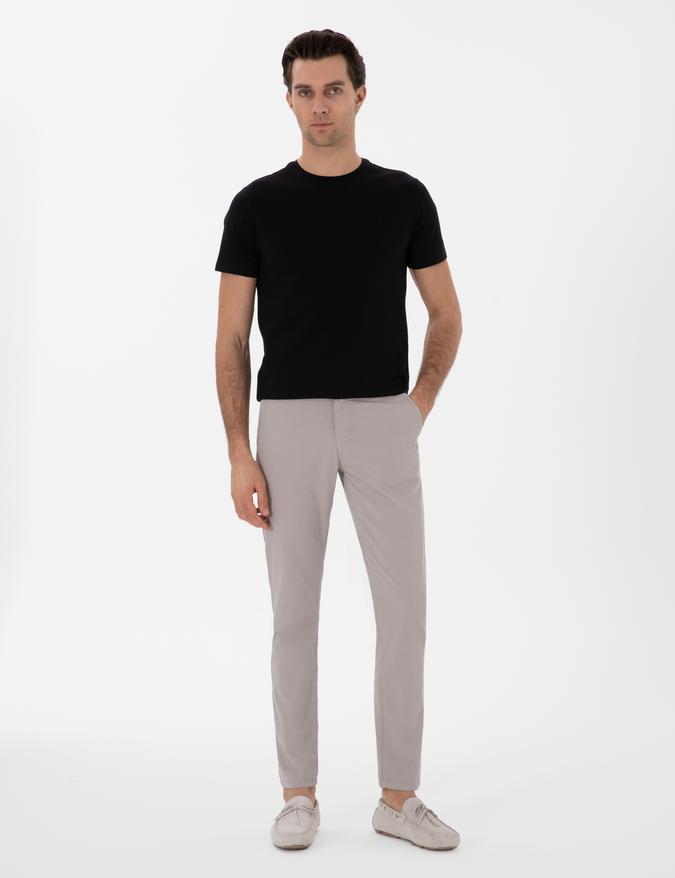 Vizon Slim Fit Pamuk Karışımlı Kanvas Pantolon