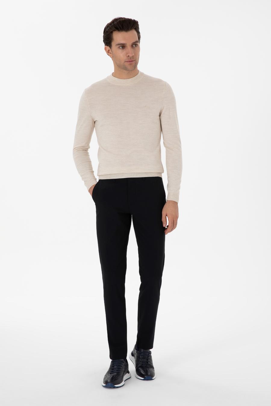 Lacivert Slim Fit Kanvas Pantolon - 50295937018