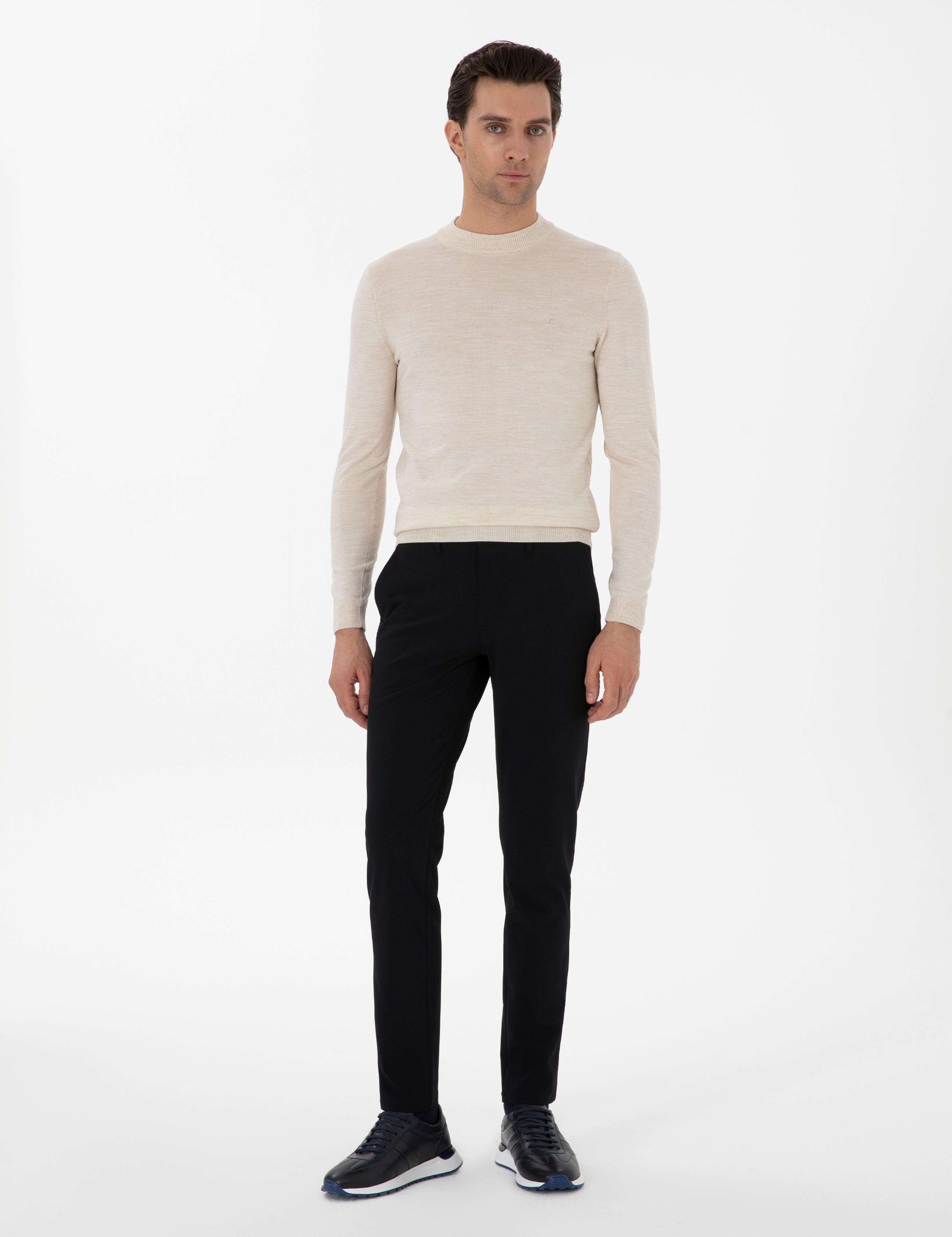 Lacivert Slim Fit Kanvas Pantolon - 50295937018