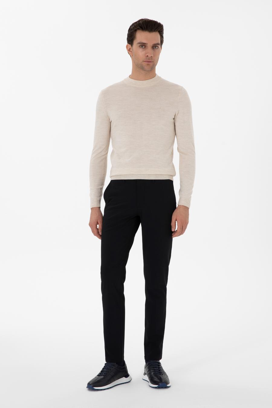 Lacivert Slim Fit Kanvas Pantolon - 50295937018