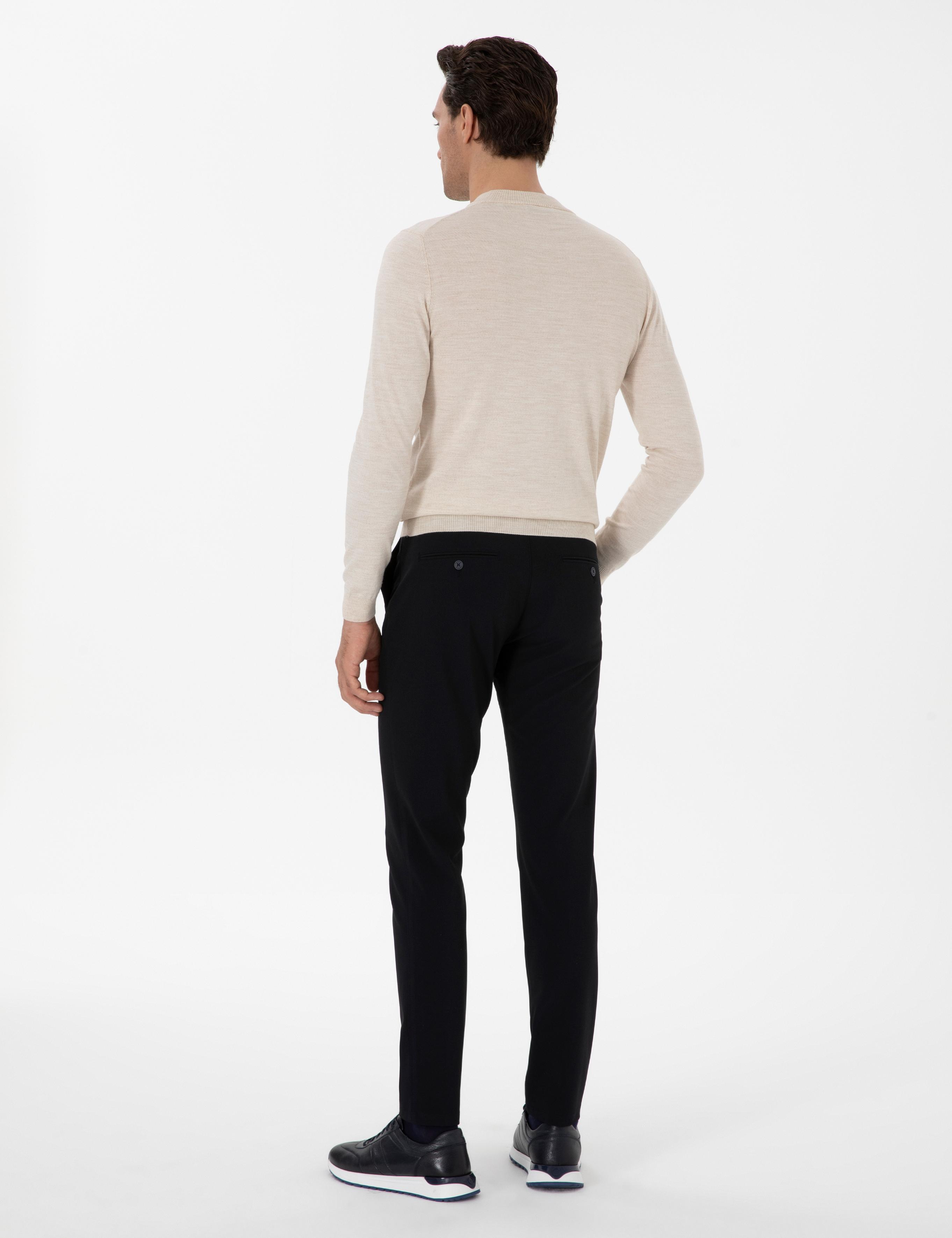 Lacivert Slim Fit Kanvas Pantolon - 50295937018