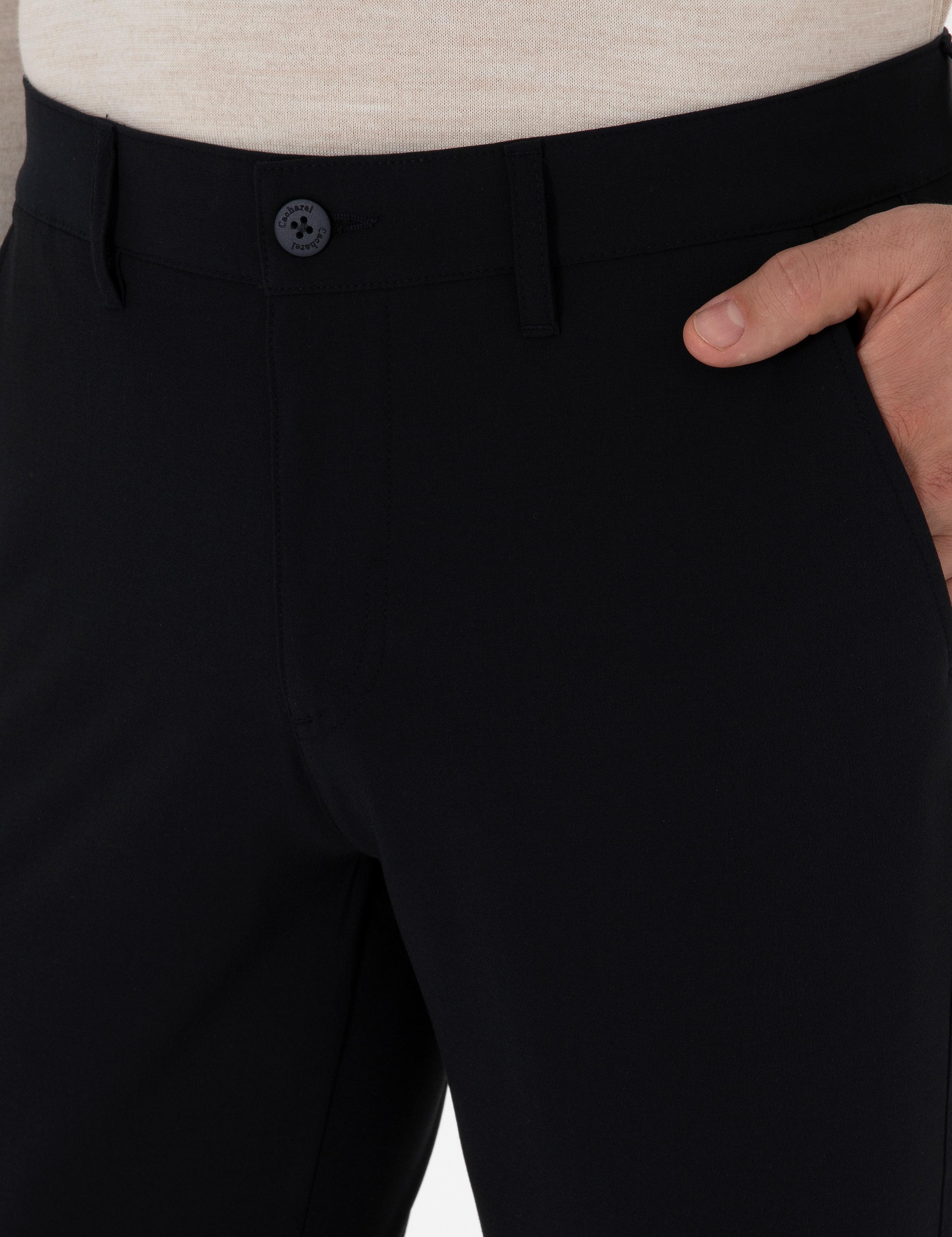 Lacivert Slim Fit Kanvas Pantolon - 50295937018