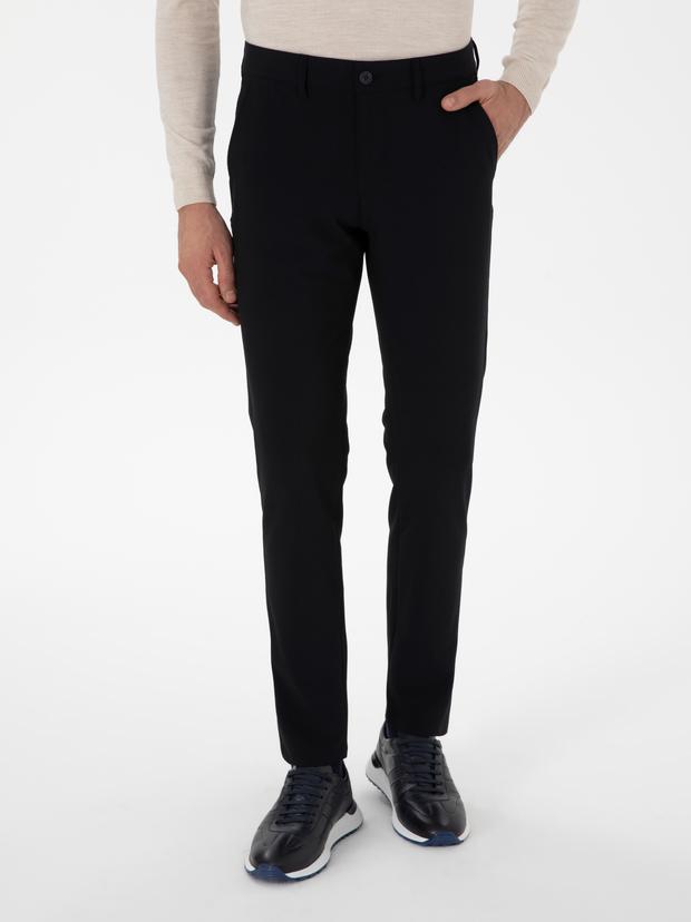 Lacivert Slim Fit Kanvas Pantolon