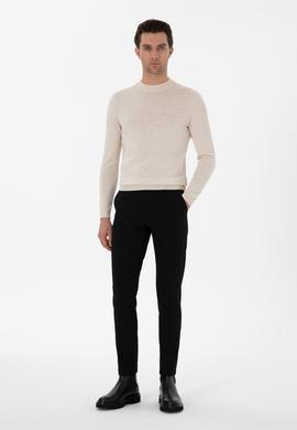 Siyah Slim Fit Kanvas Pantolon