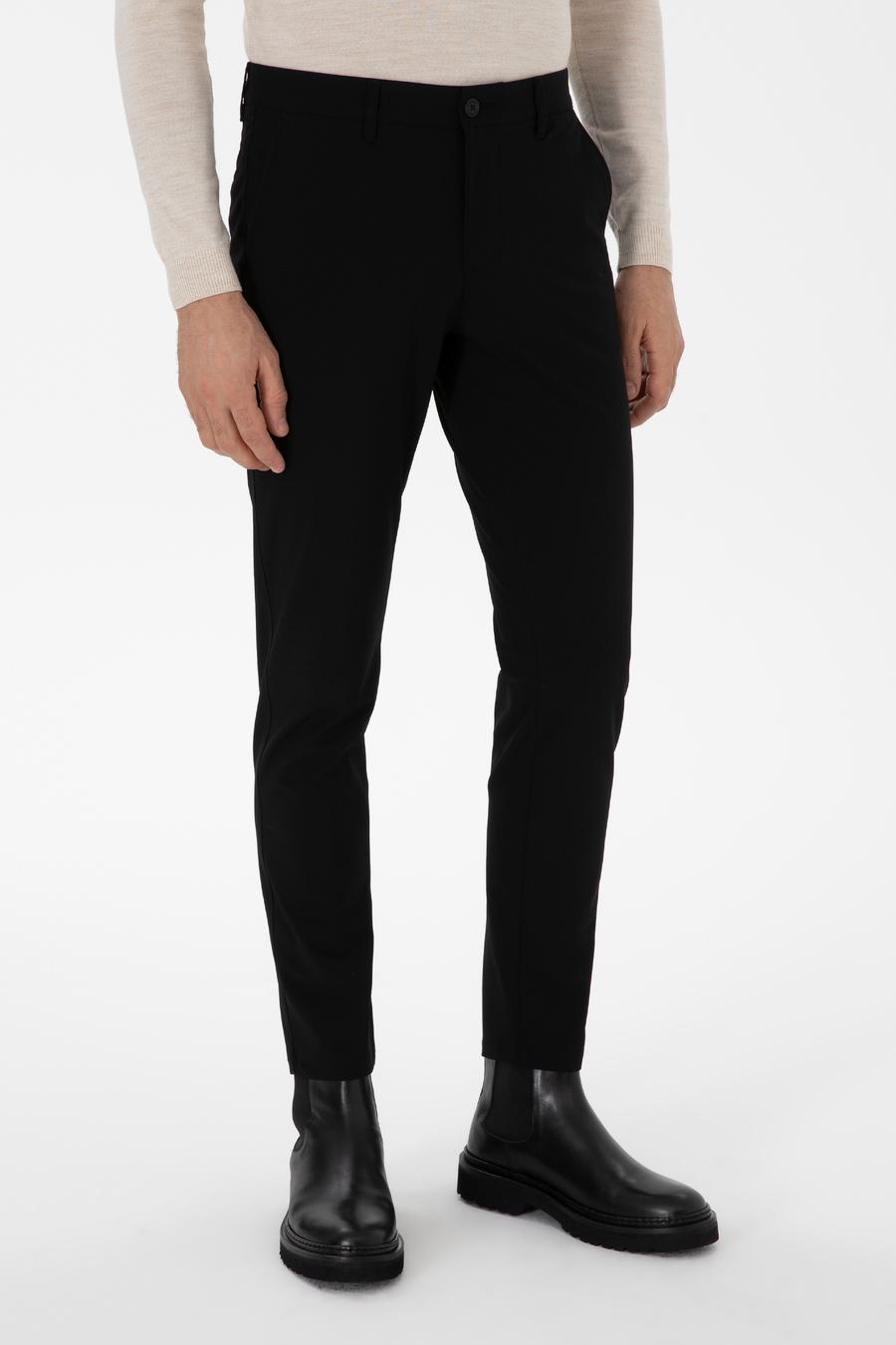 Siyah Slim Fit Kanvas Pantolon - 50295937078