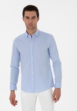 Mavi Slim Fit Uzun Kollu Gömlek
