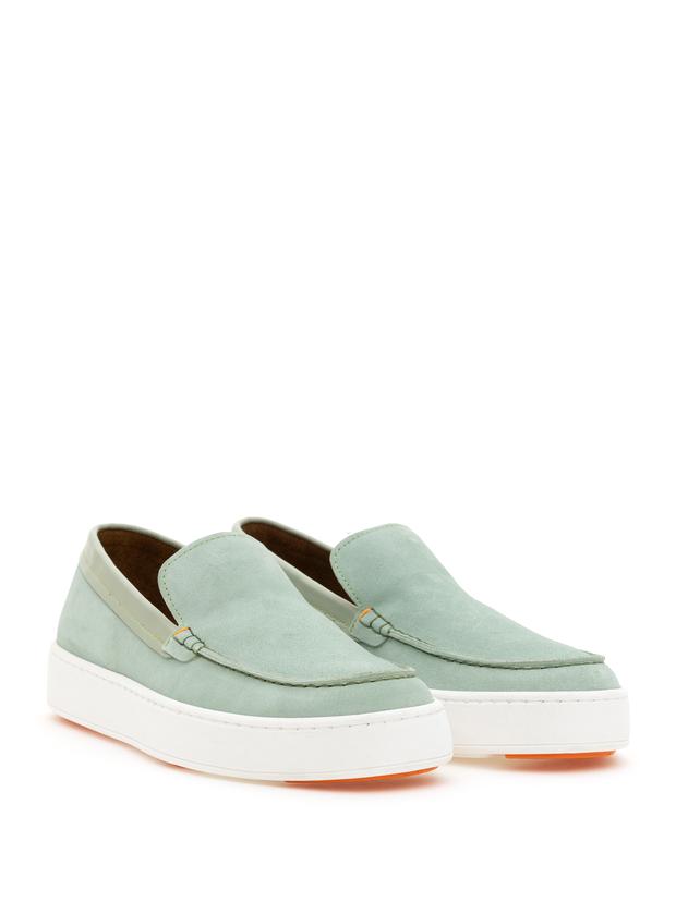Mint Yeşili %100 Deri Loafer Ayakkabı