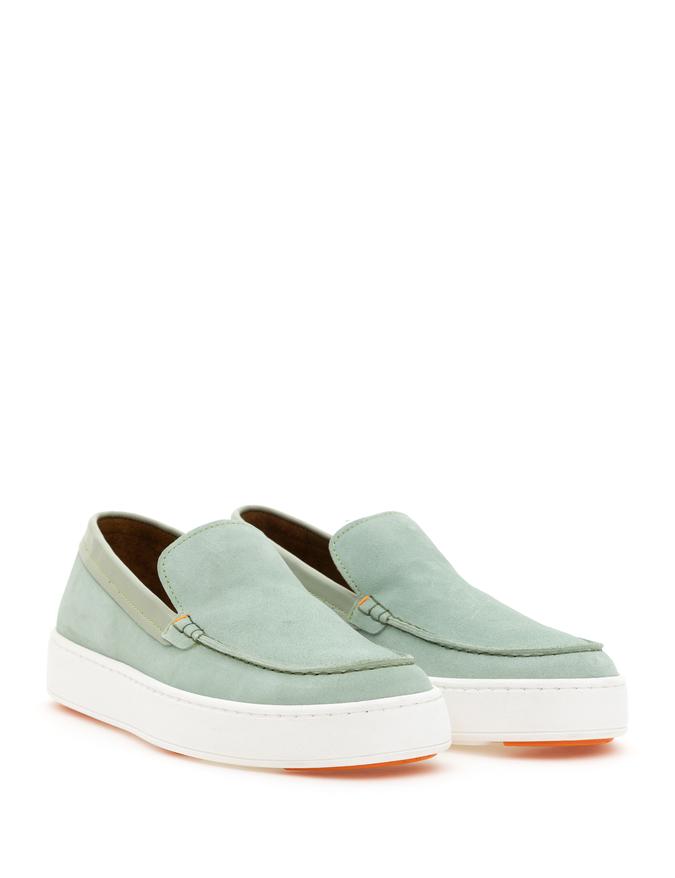 Mint Yeşili %100 Deri Loafer Ayakkabı