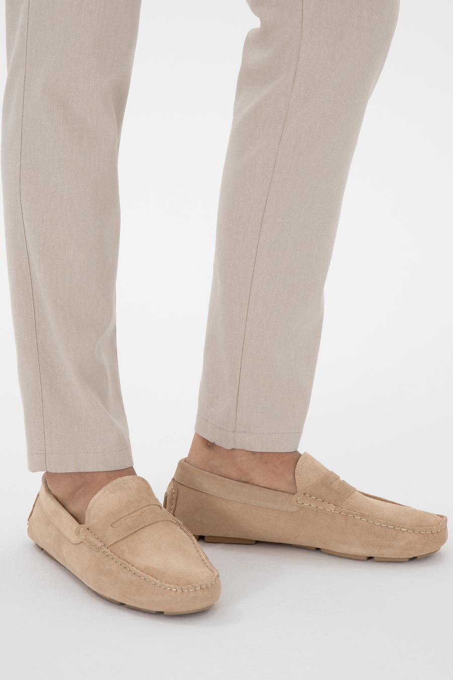 Bej %100 Deri Loafer Ayakkabı - 50308457022