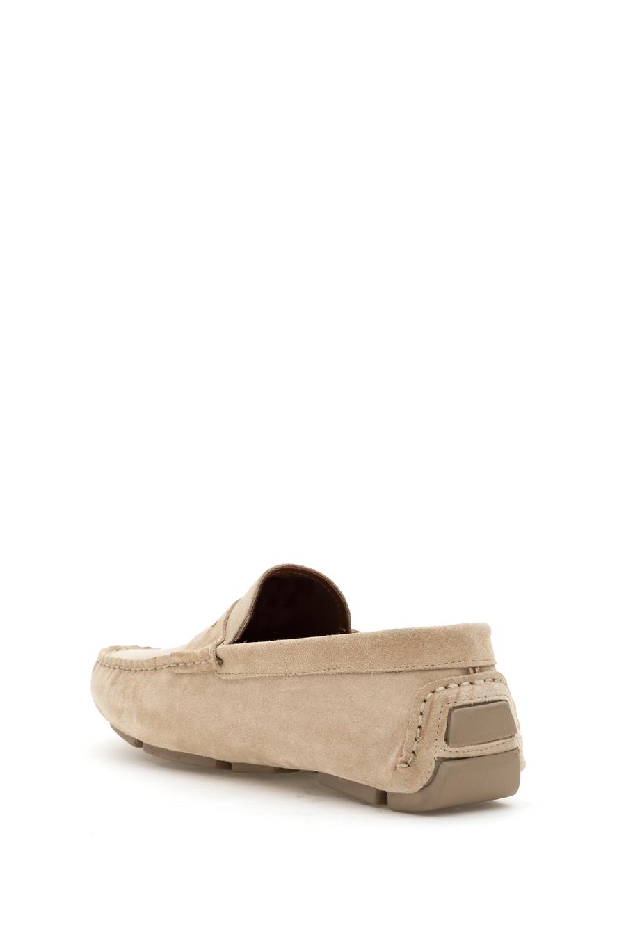 Bej %100 Deri Loafer Ayakkabı - 50308457022