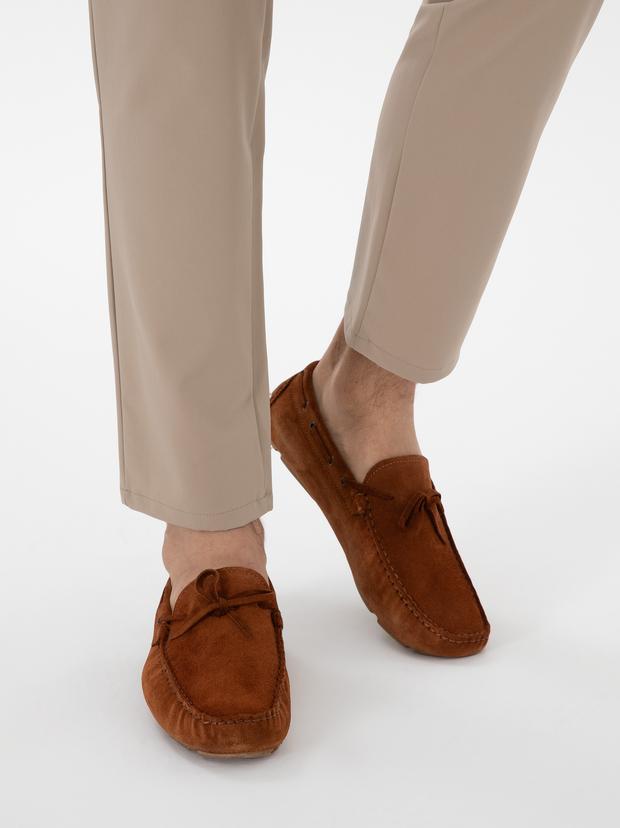 Taba Süet Loafer Ayakkabı
