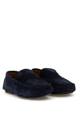 Lacivert %100 Deri Loafer Ayakkabı
