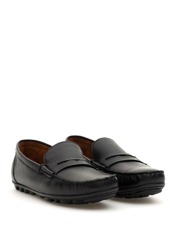 Siyah %100 Deri Loafer Ayakkabı