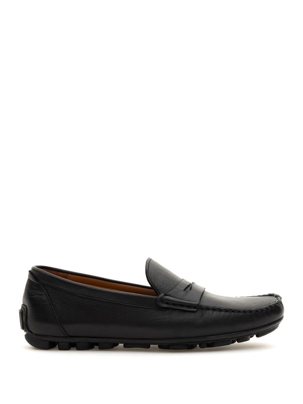 Siyah %100 Deri Loafer Ayakkabı