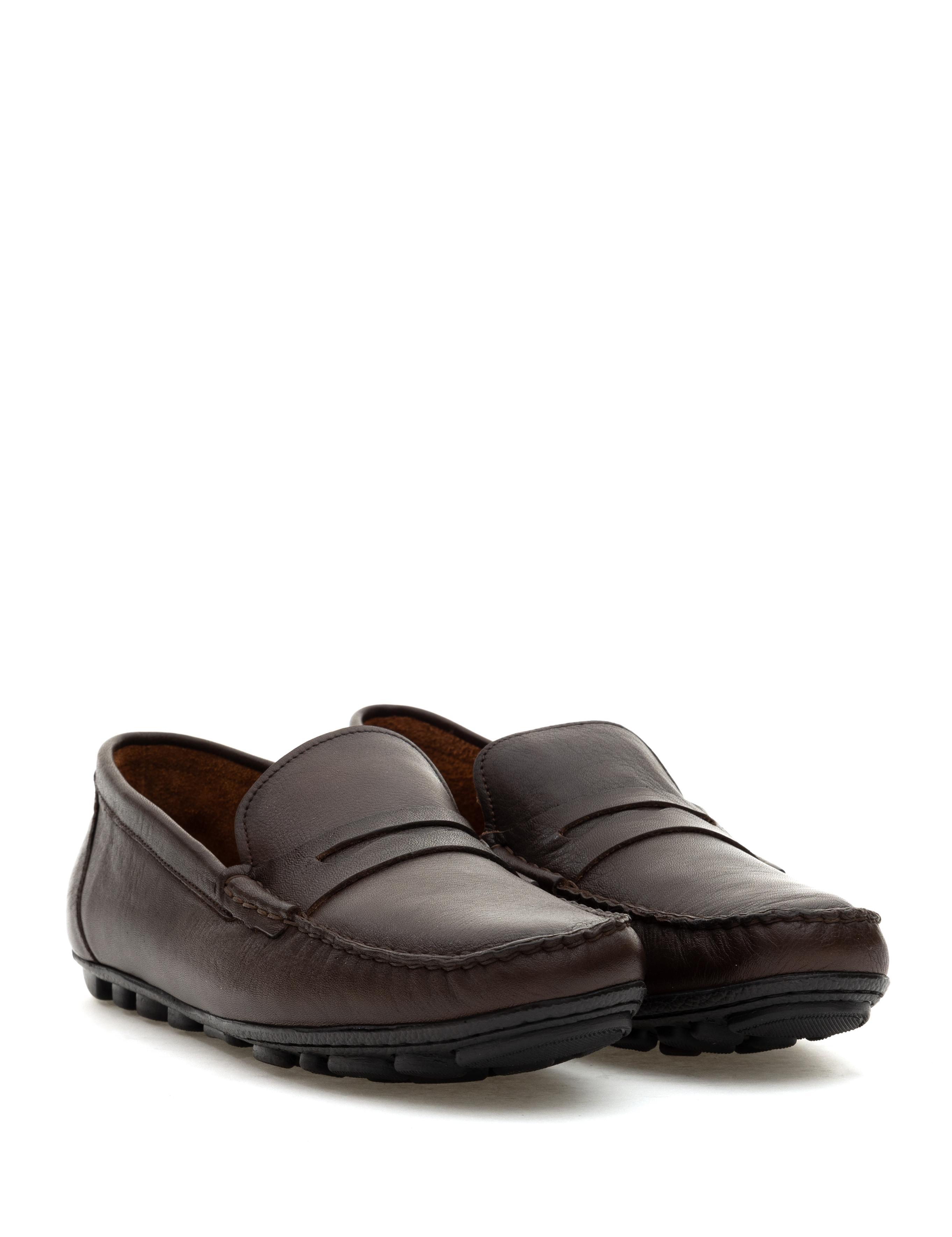 Kahverengi %100 Deri Loafer Ayakkabı - 50308466045