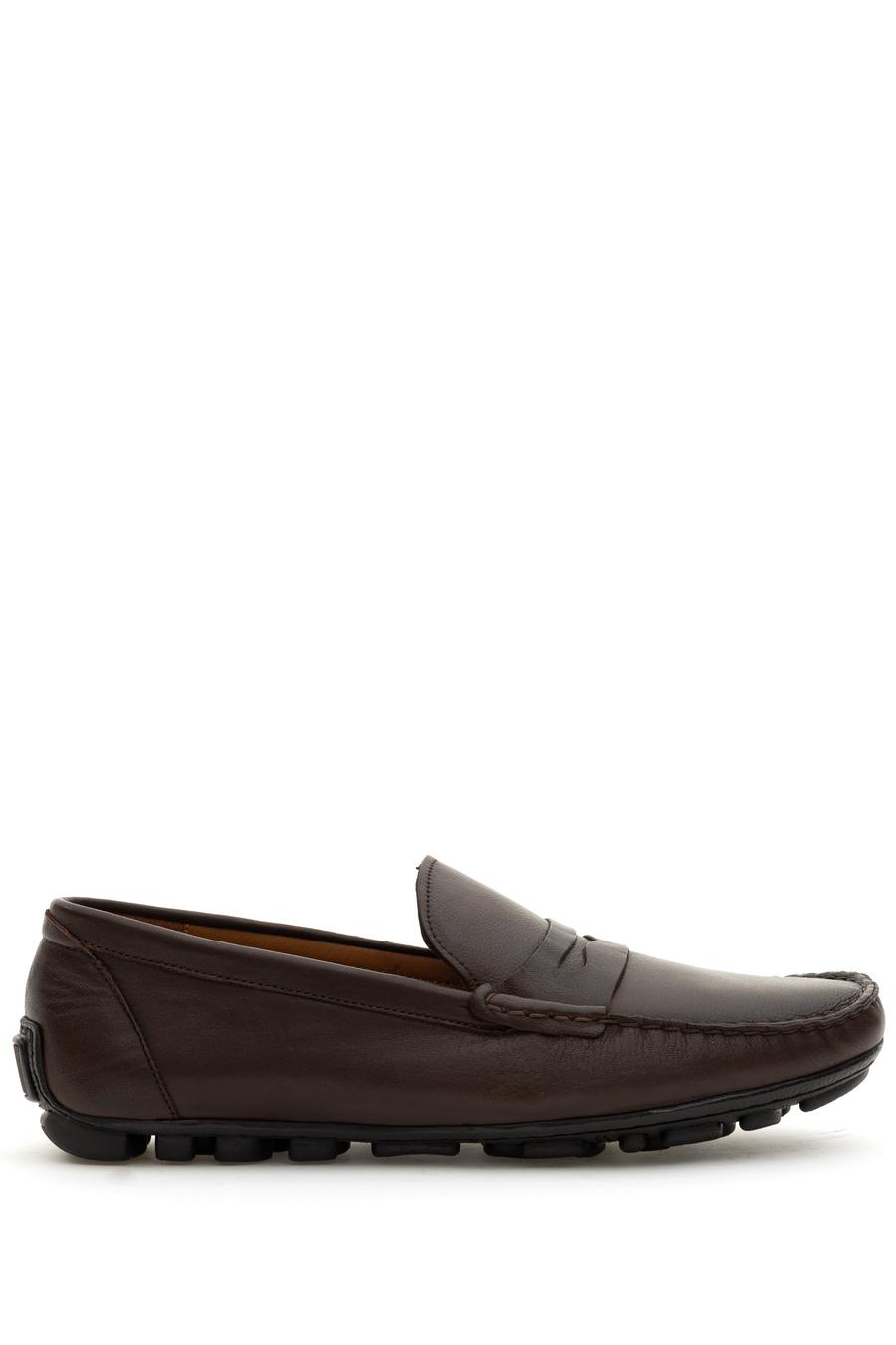 Kahverengi %100 Deri Loafer Ayakkabı - 50308466045