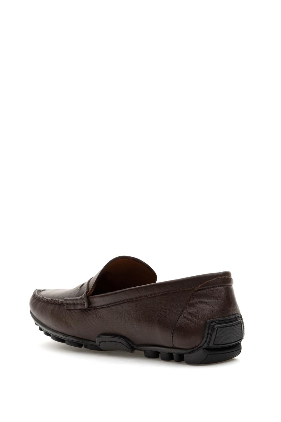 Kahverengi %100 Deri Loafer Ayakkabı - 50308466045