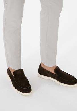 Haki Eva Taban%100 Deri Loafer Ayakkabı