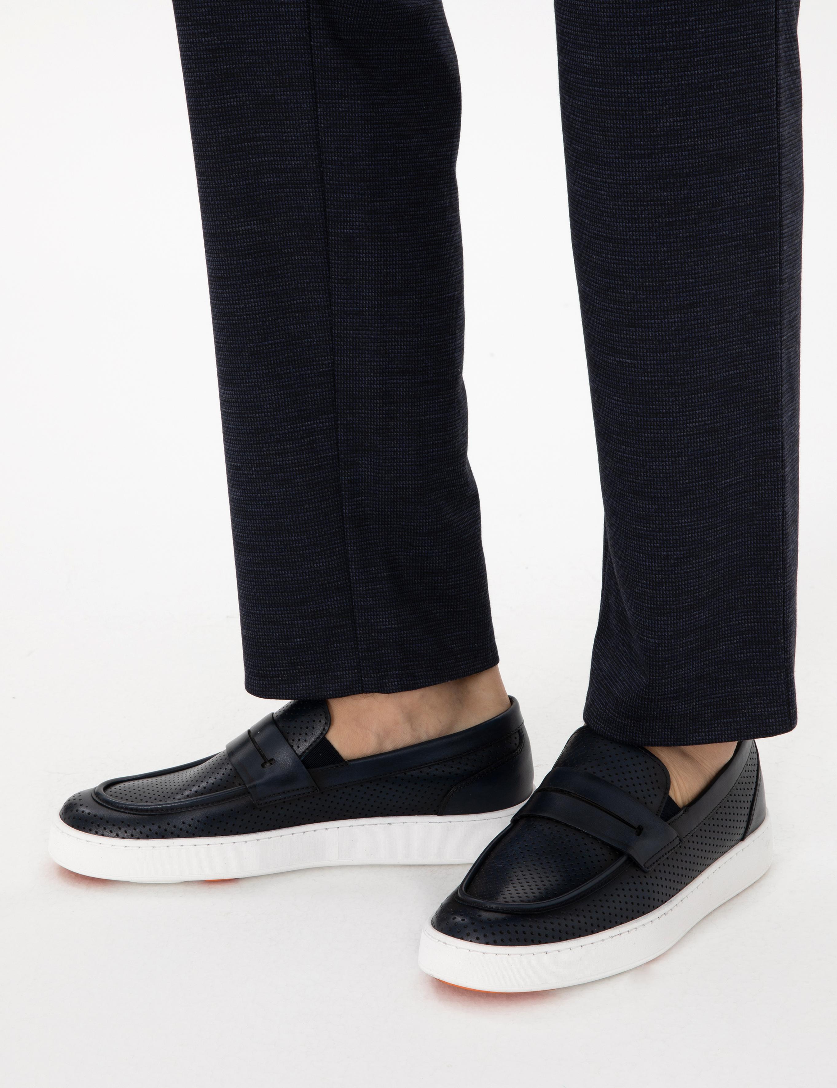 Lacivert Termo Taban %100 Deri Loafer Ayakkabı - 50307255010